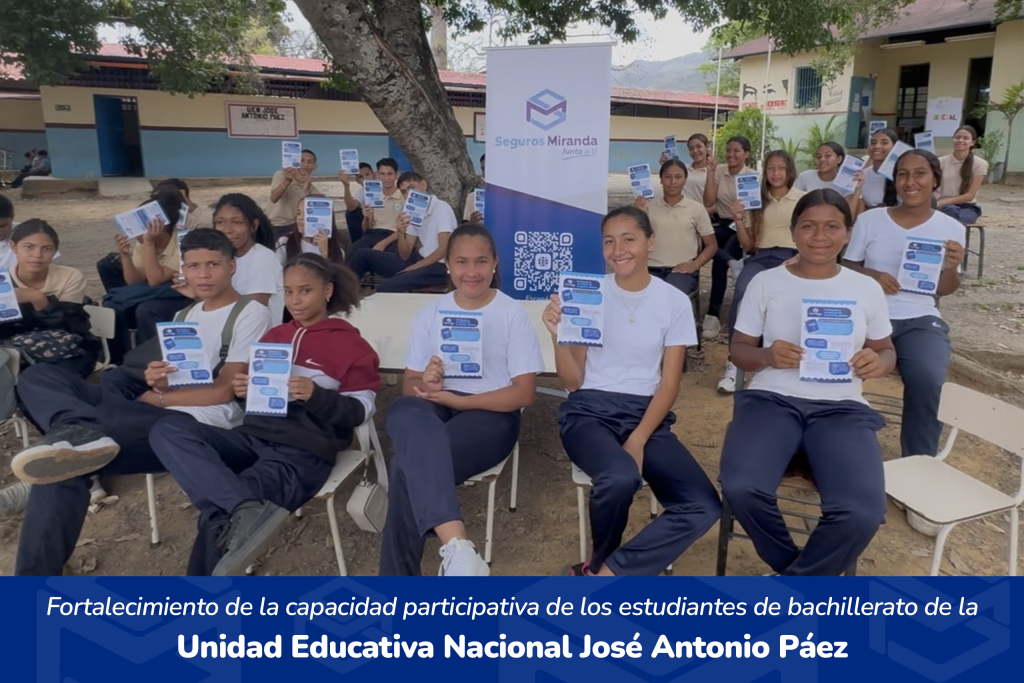 Actividad de Seguros Miranda con estudiantes de bachillerato del Colegio Unidad Educativa Nacional José Antonio Páez